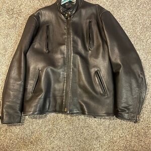 Unik Black Leather Motorcycle Jacket